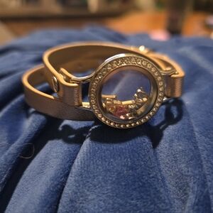 Double Strap Floating Charm Bracelet